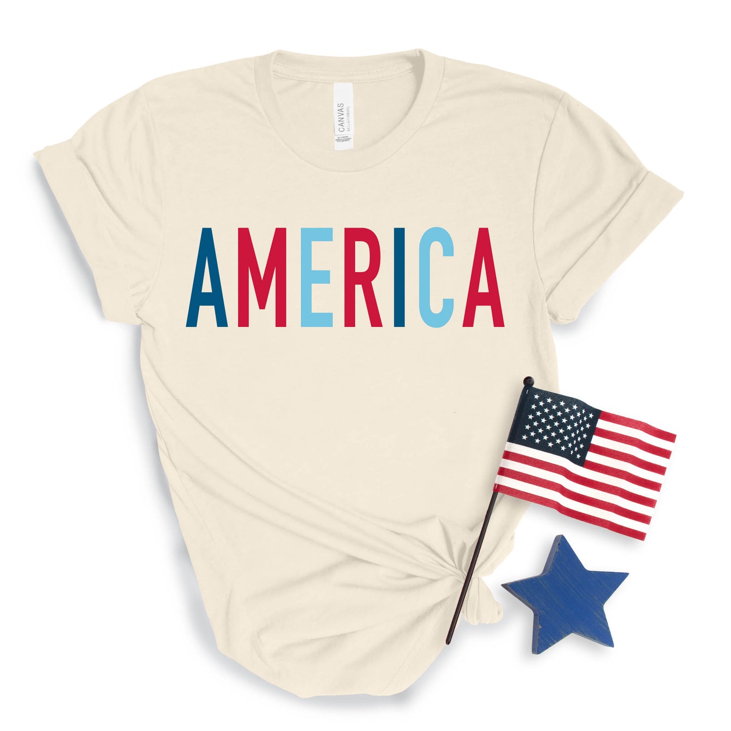 Colorblock America T-shirt