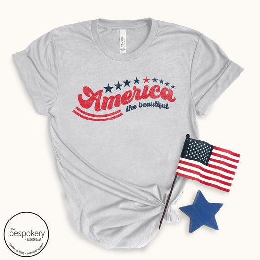 "American the Beautiful" - Heather Grey T-shirt