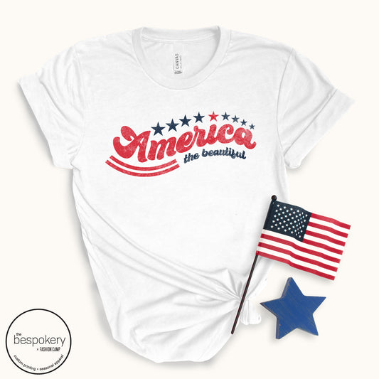 "American the Beautiful" - White T-shirt