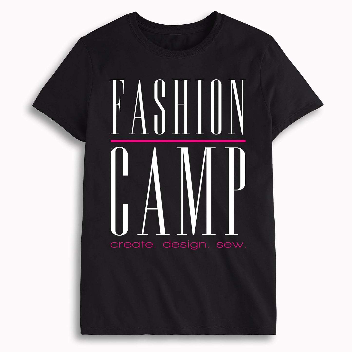 "Fashion Camp" Big Tee - Black T-Shirt
