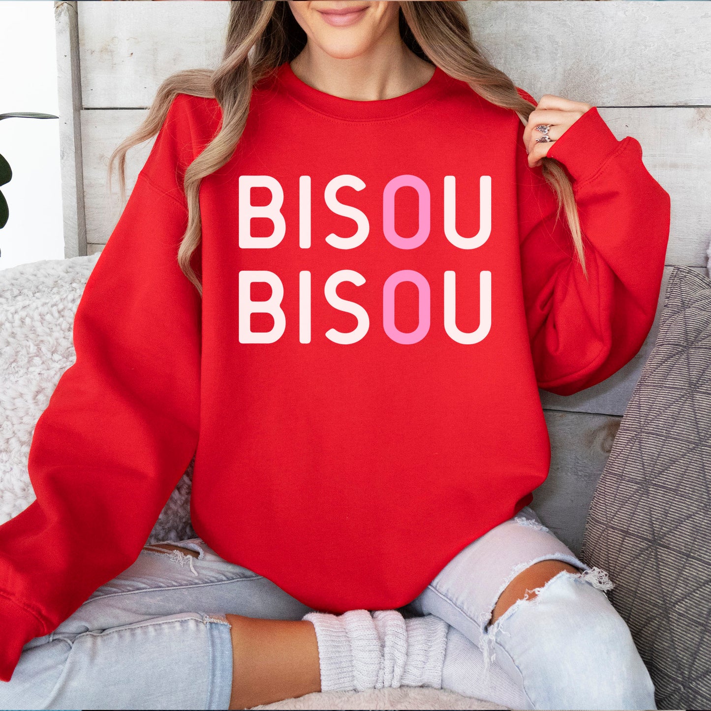 Bisou Bisou Valentine's Sweatshirt