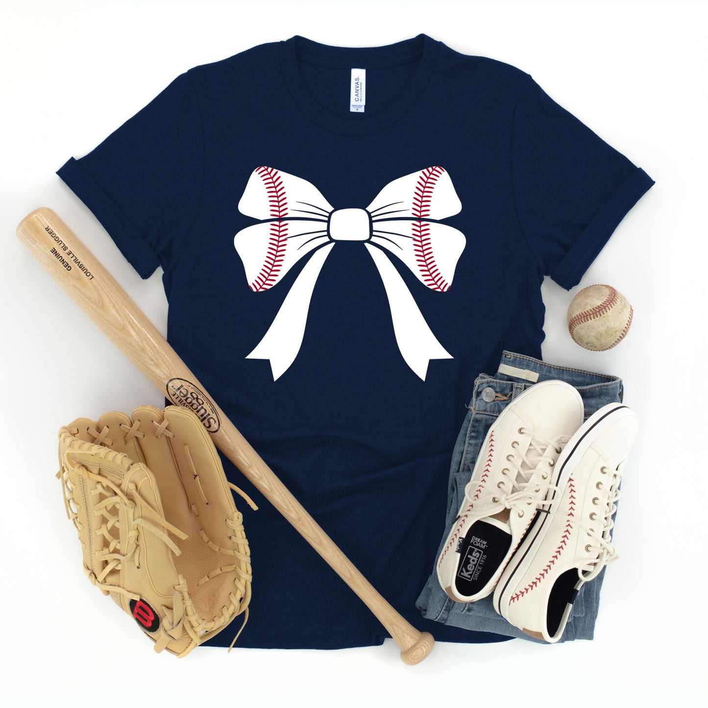 Baseball Bow T-shirt