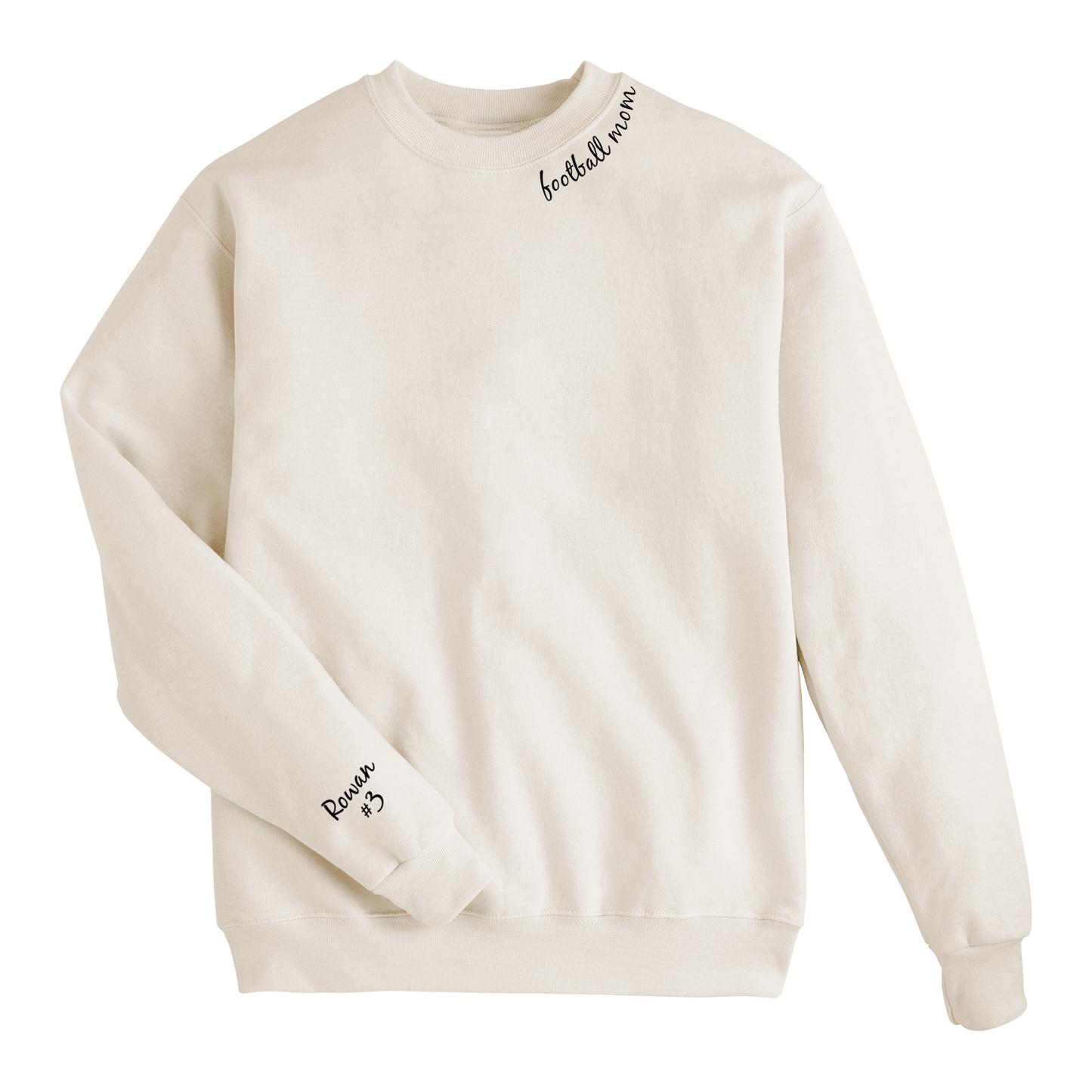 Collar Football Mom + CUSTOM sleeve Sweatshirt