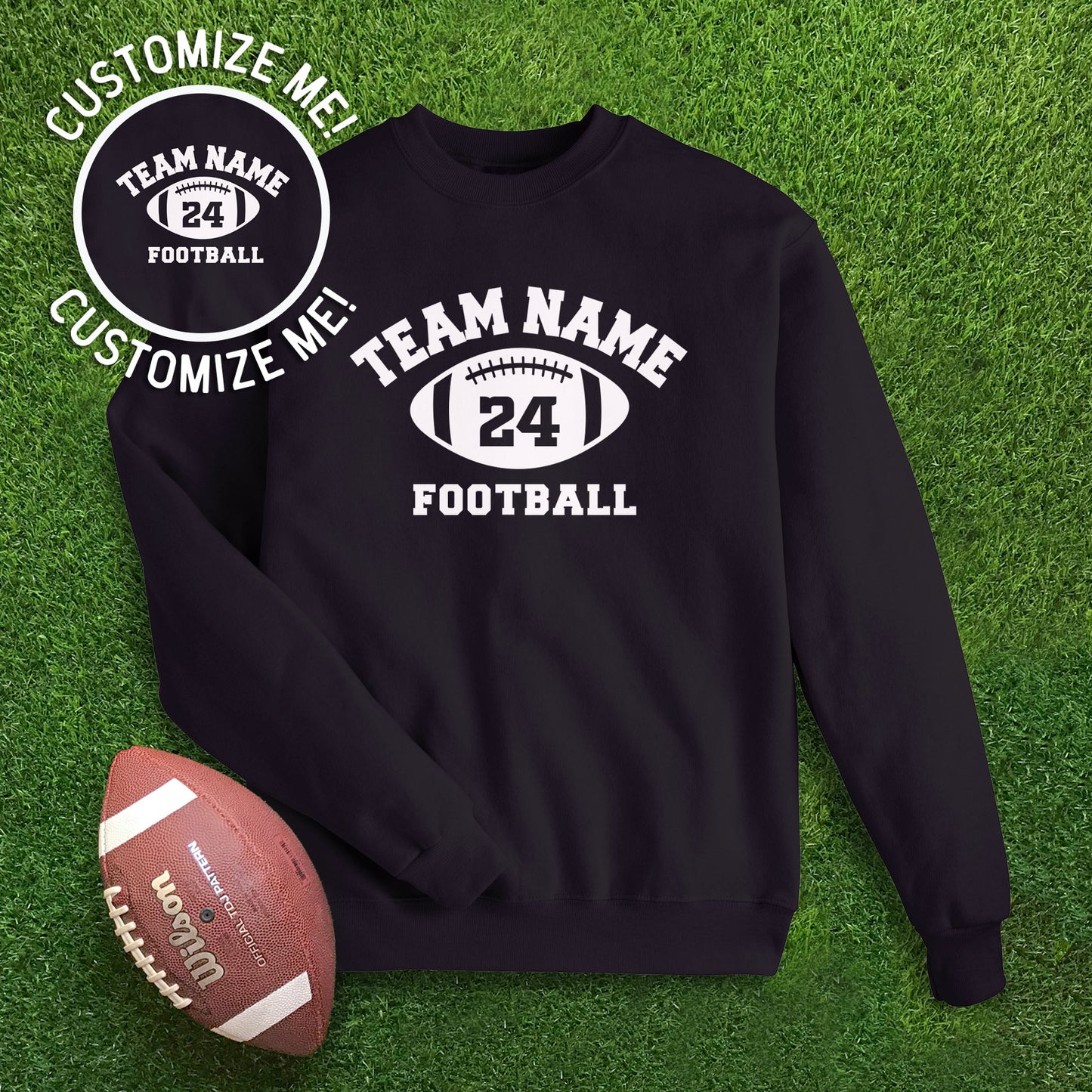 Team Name CUSTOM Football Adult Sweatshirt