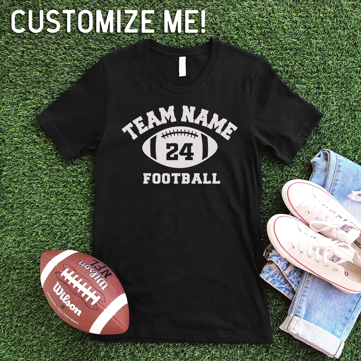 Team Name CUSTOM Football T-shirt