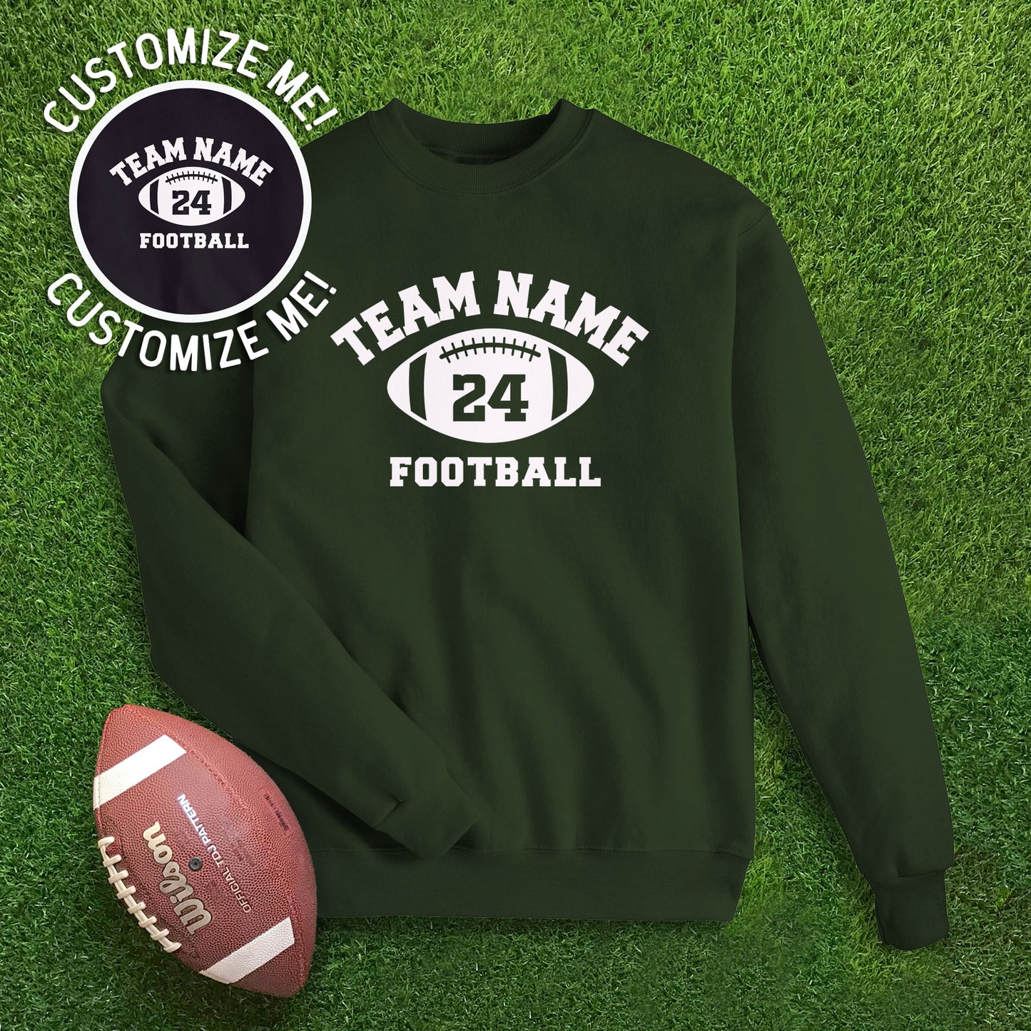 Team Name CUSTOM Football Adult Sweatshirt