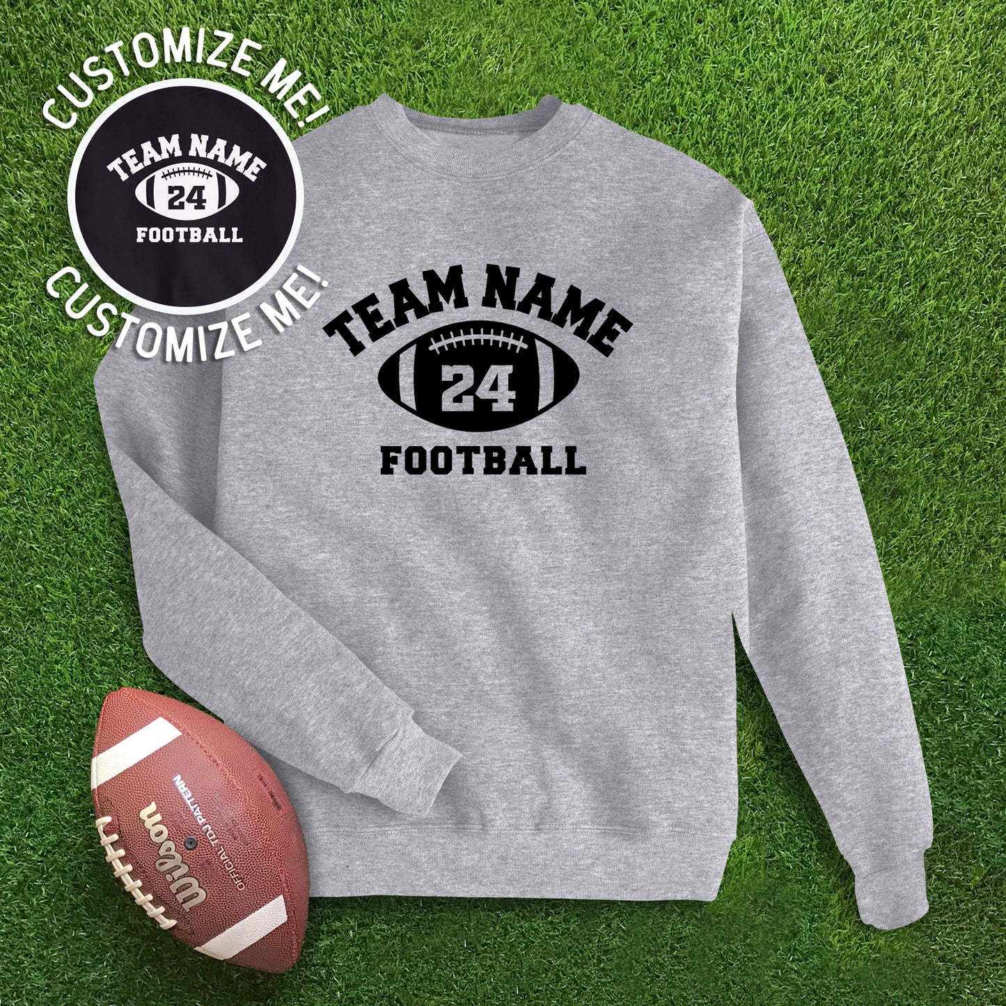 Team Name CUSTOM Football Adult Sweatshirt