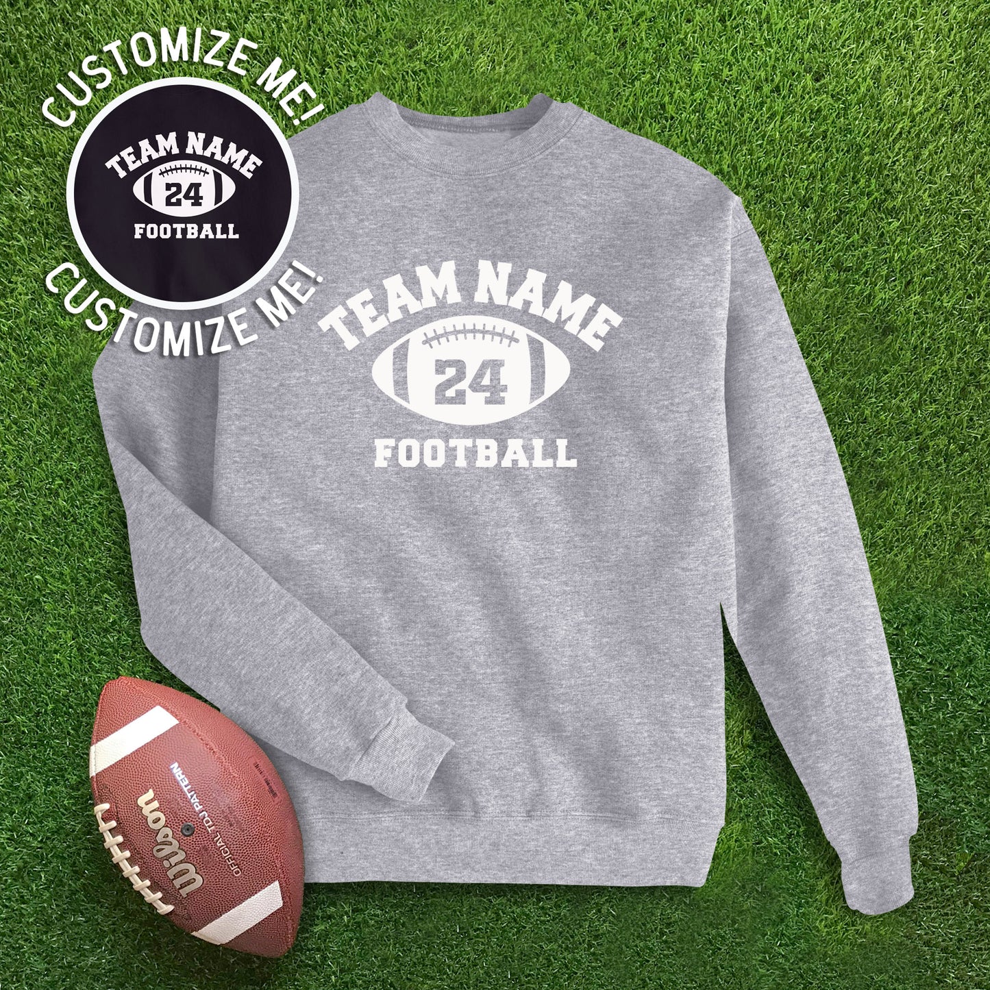 Team Name CUSTOM Football Adult Sweatshirt