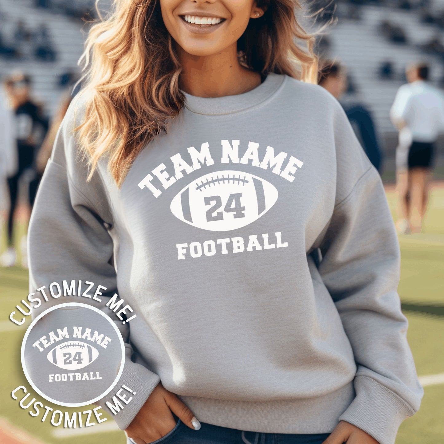 Team Name CUSTOM Football Adult Sweatshirt