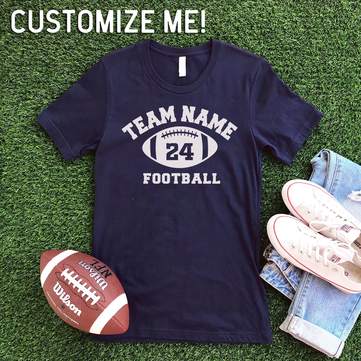 Team Name CUSTOM Football T-shirt