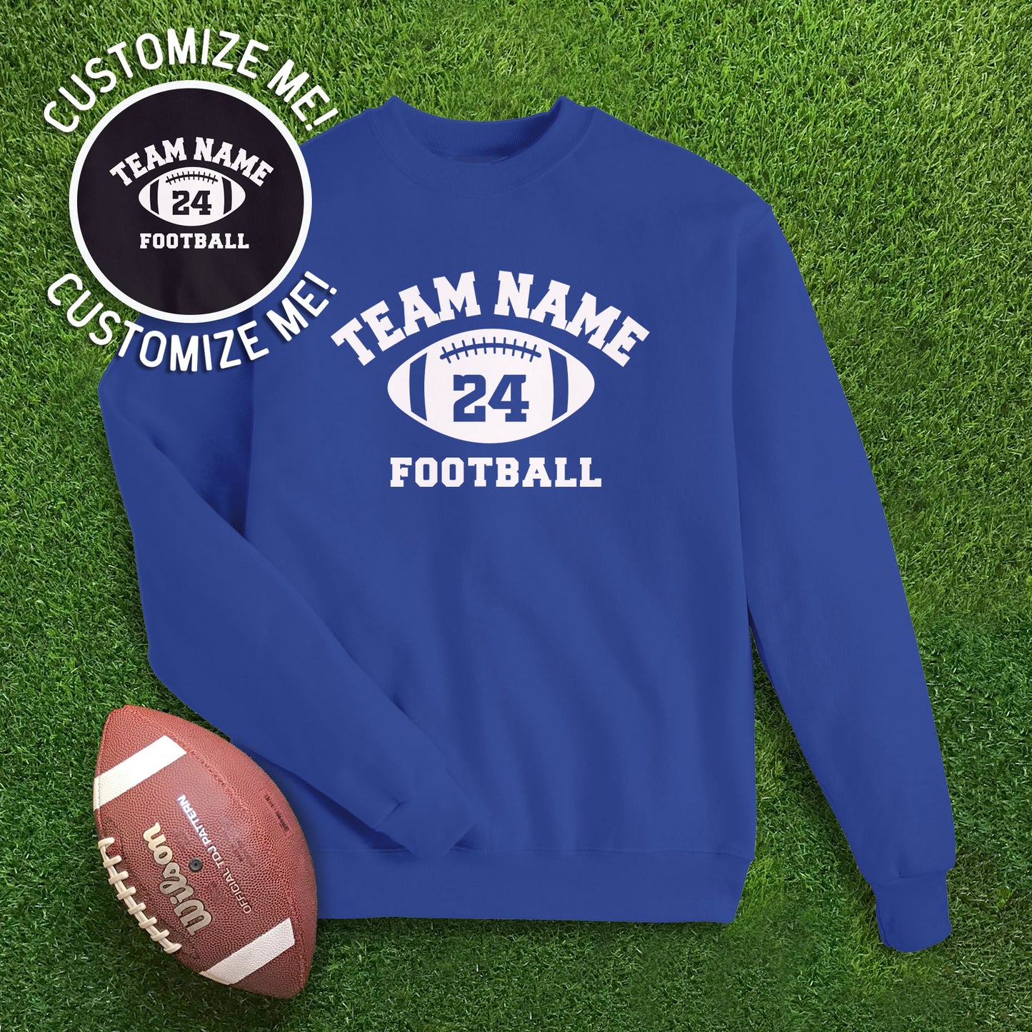 Team Name CUSTOM Football Adult Sweatshirt