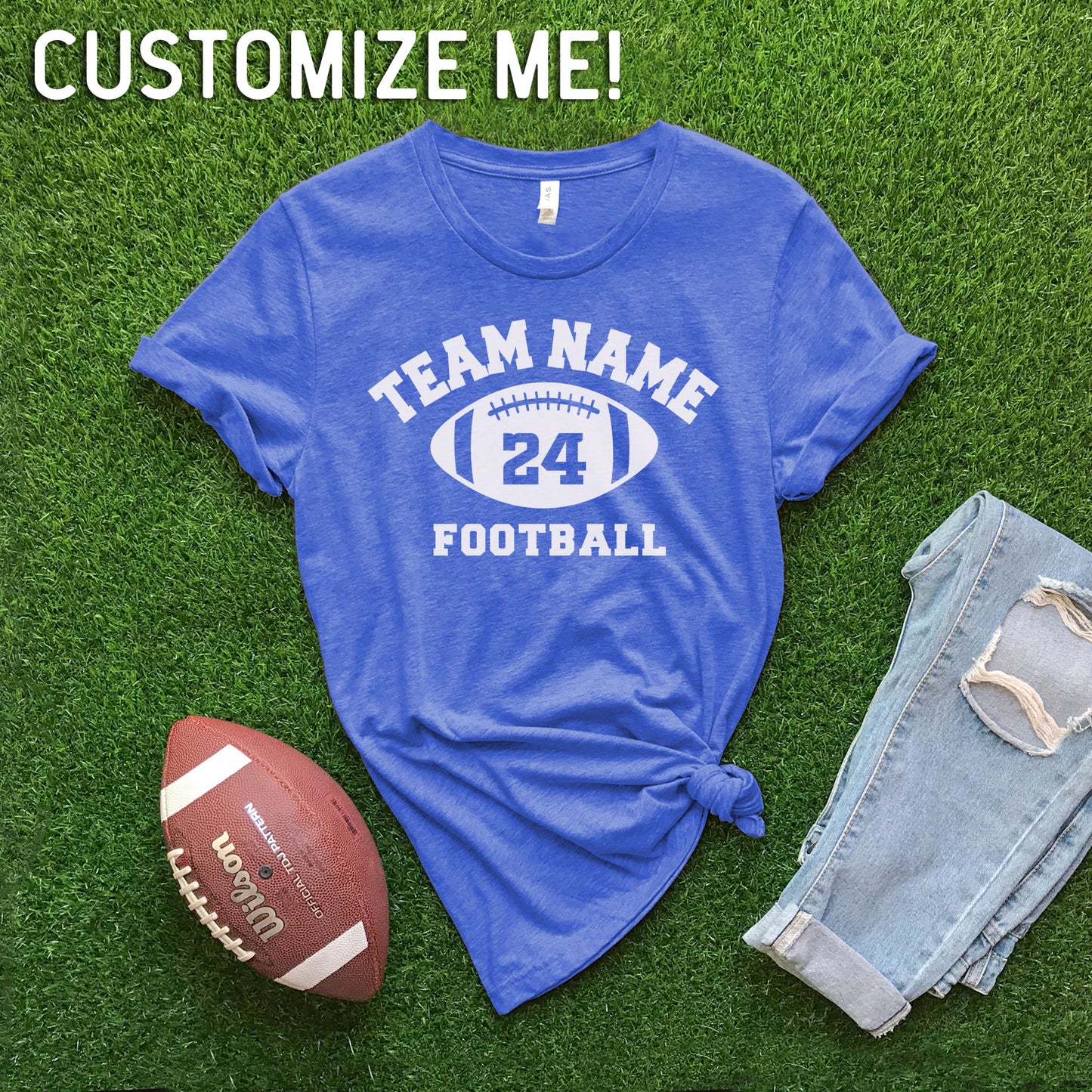 Team Name CUSTOM Football T-shirt