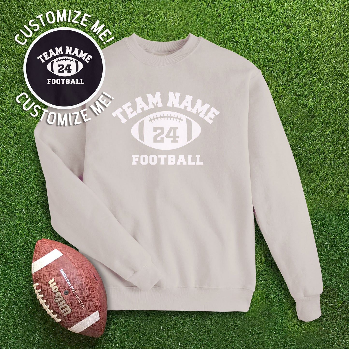 Team Name CUSTOM Football Adult Sweatshirt
