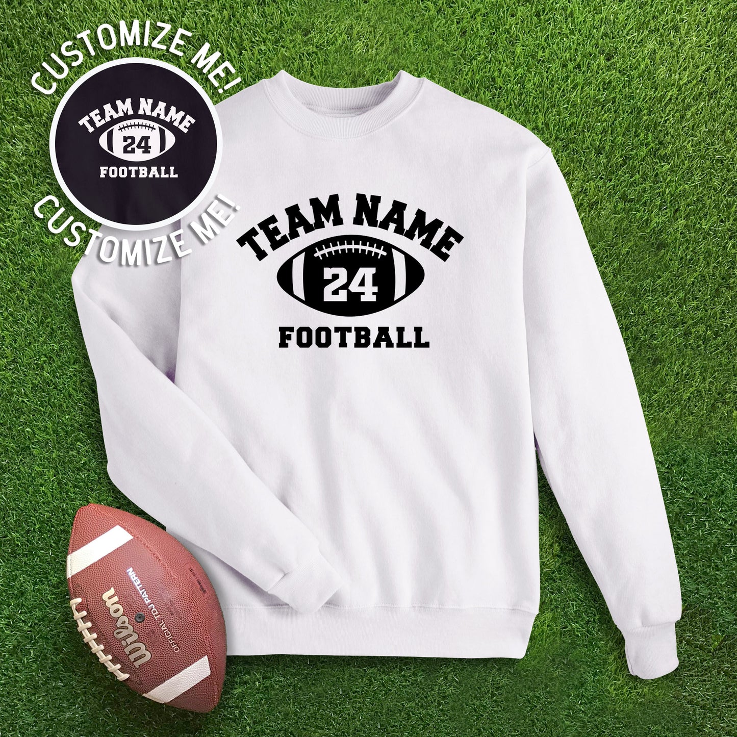 Team Name CUSTOM Football Adult Sweatshirt