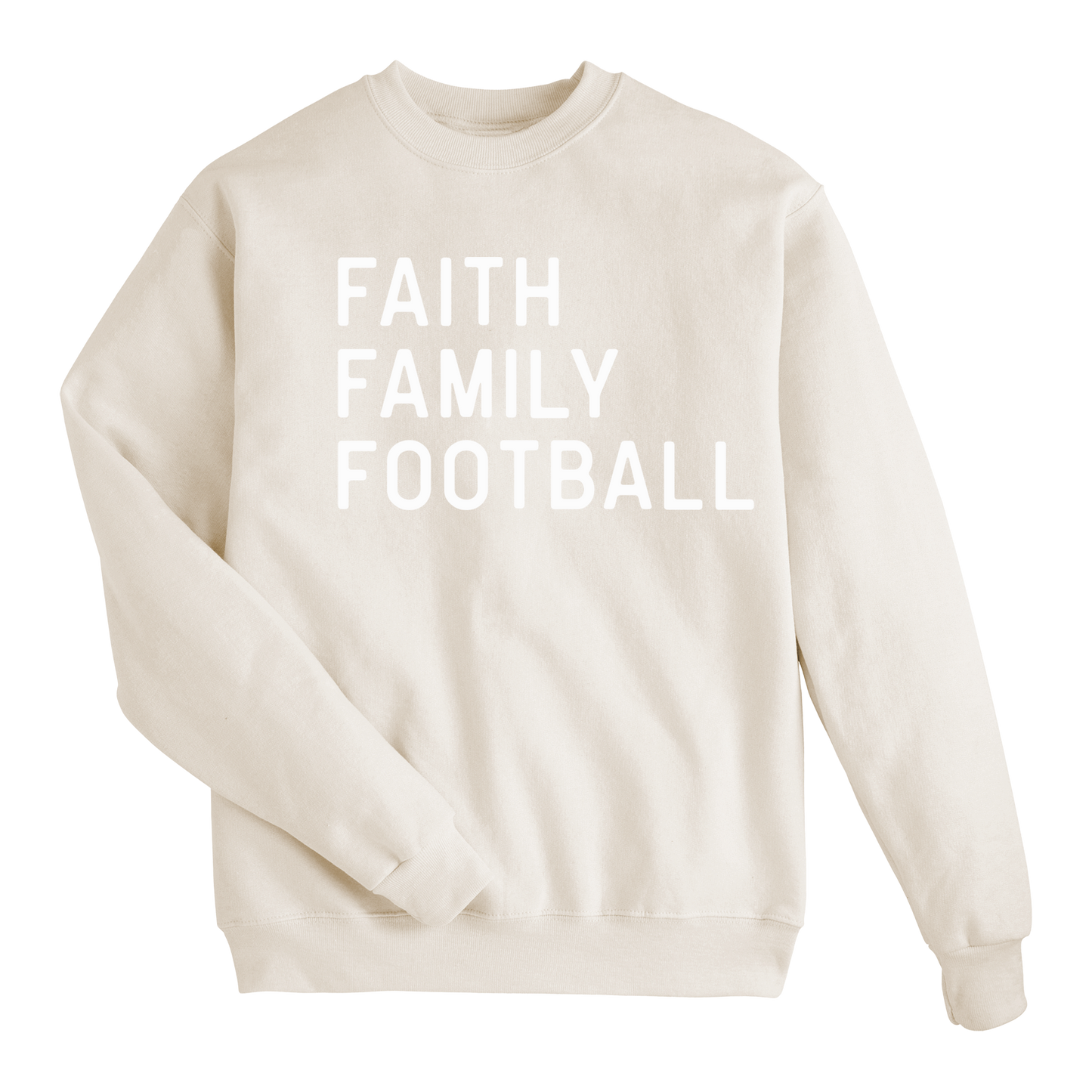 Faith Family Football Adult Sweatshirt