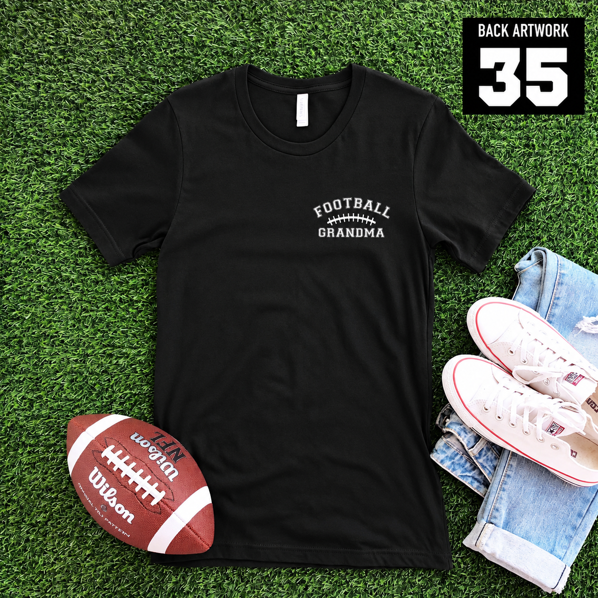 Football Laces Grandma Custom T-shirt