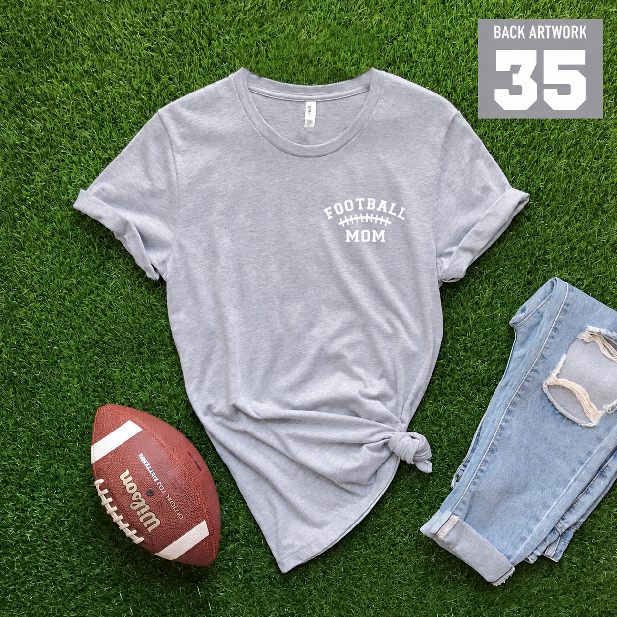 Football Laces Mom Custom T-shirt