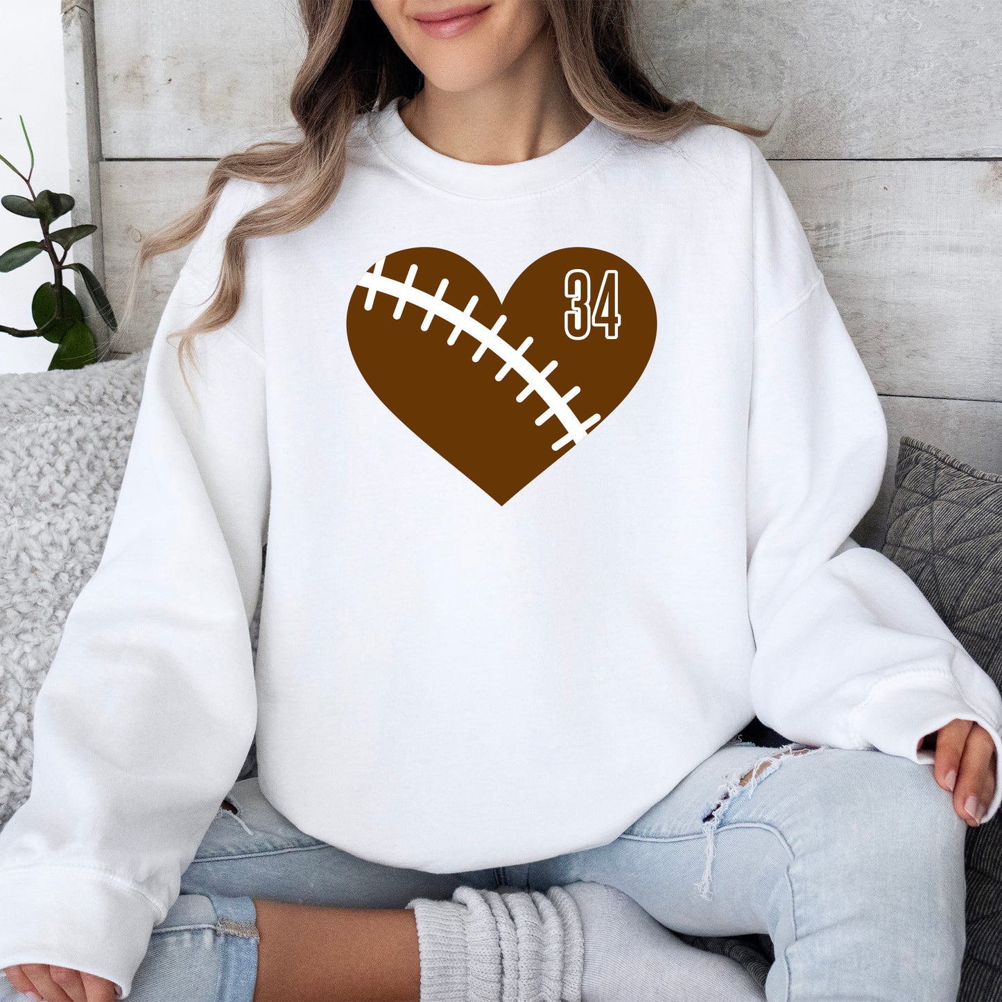 Heart Football CUSTOM Sweatshirt
