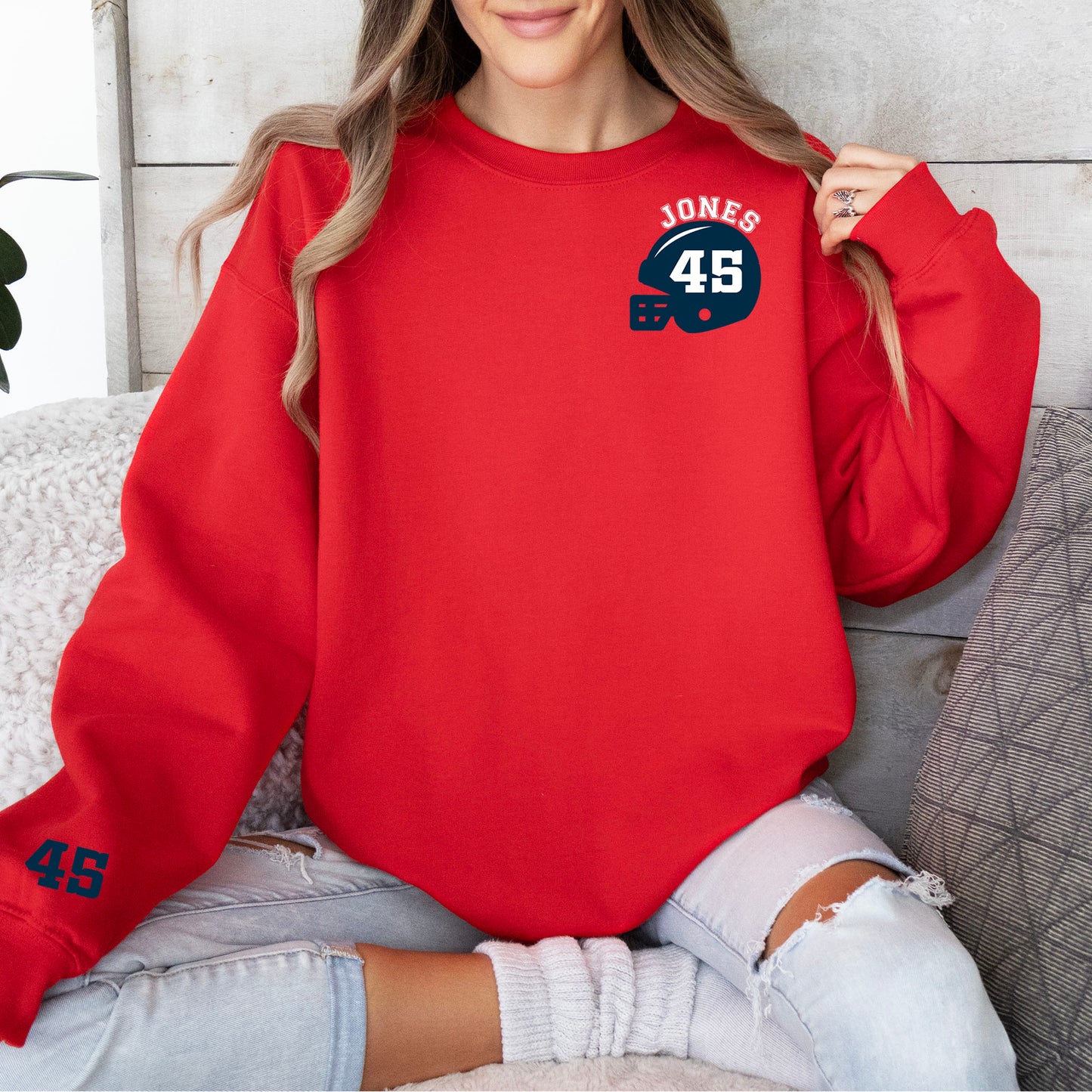 Football Helmet CUSTOM Sweatshirt
