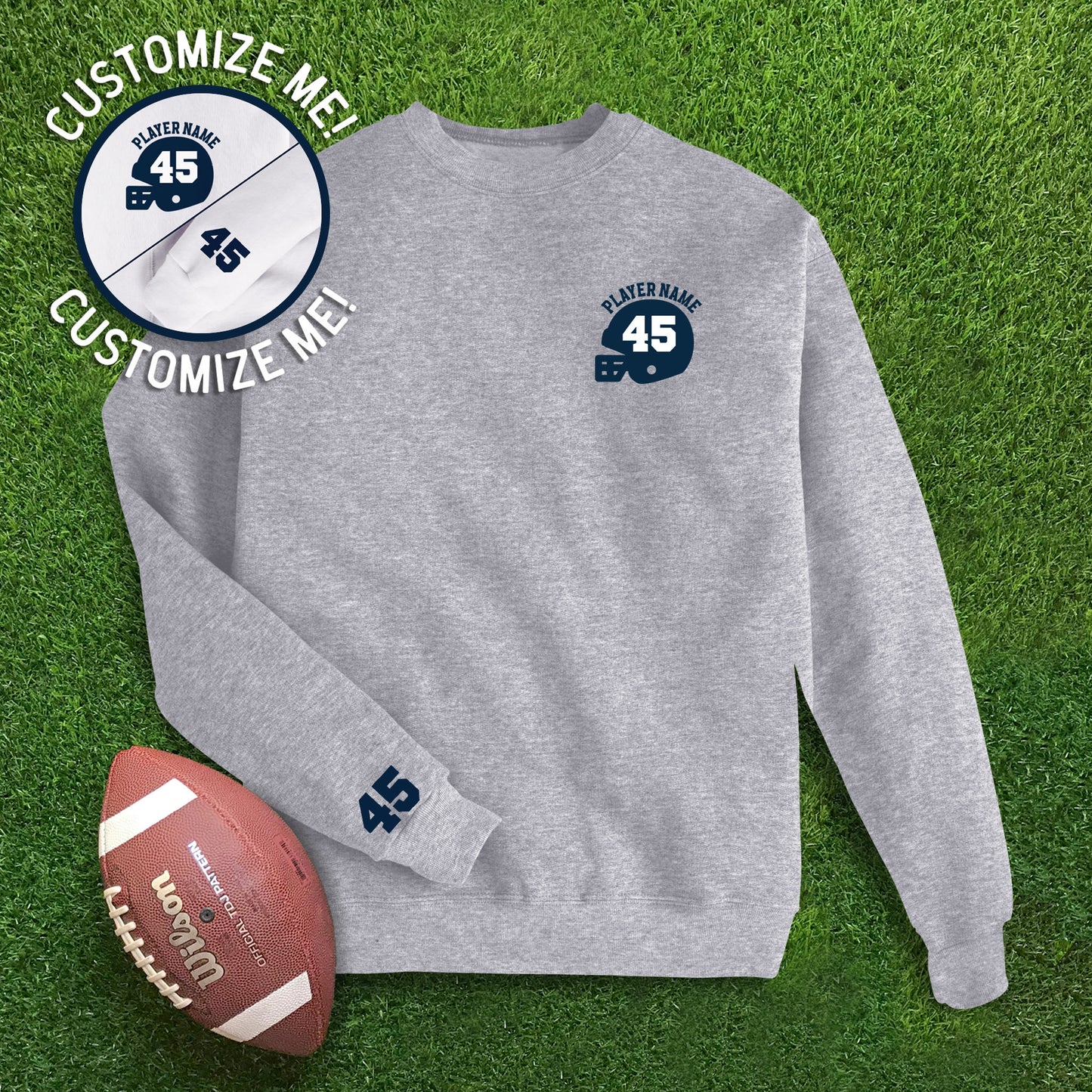 Football Helmet CUSTOM Sweatshirt