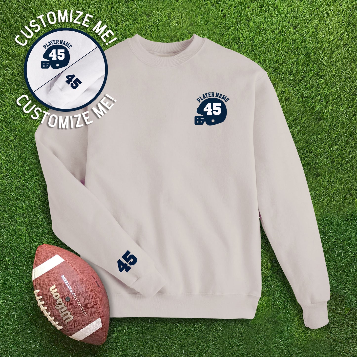 Football Helmet CUSTOM Sweatshirt