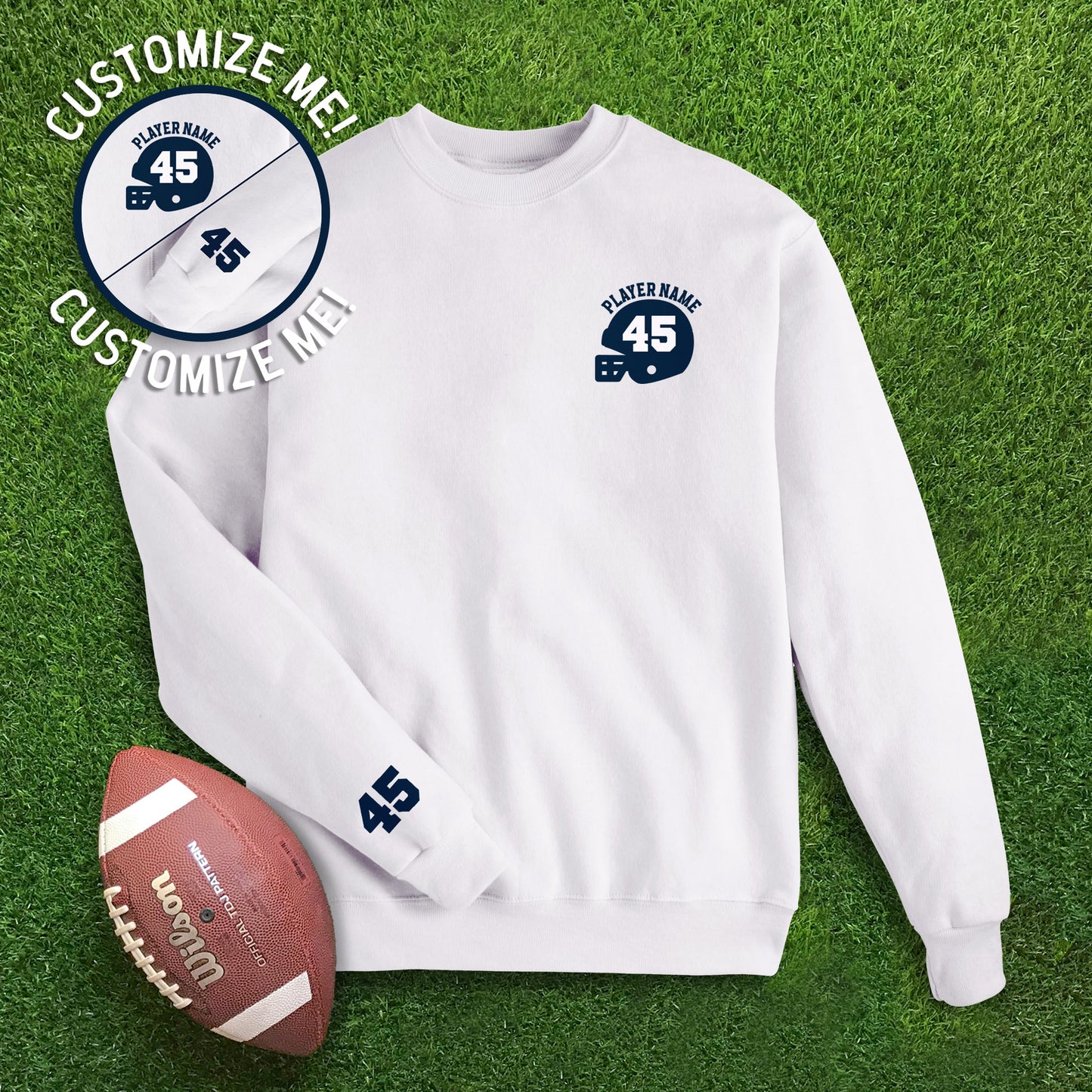 Football Helmet CUSTOM Sweatshirt