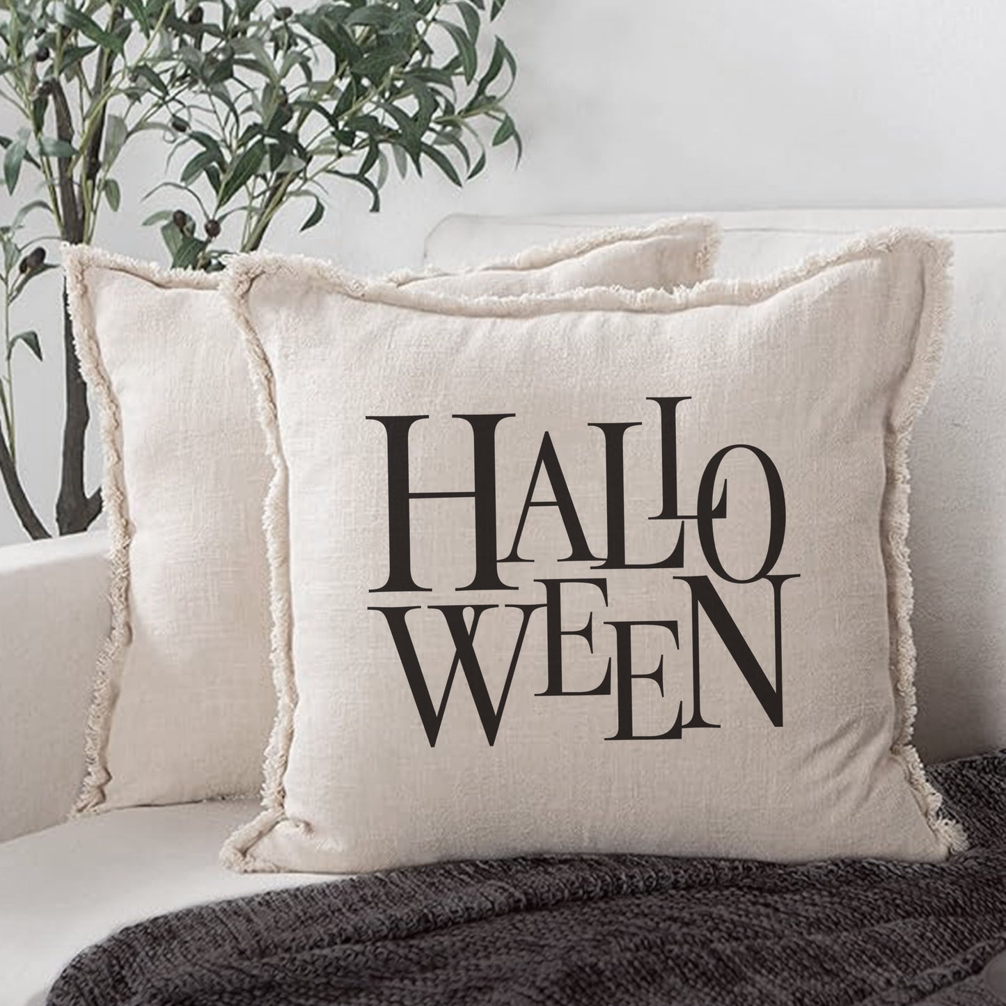 Halloween Fringe Pillow Case
