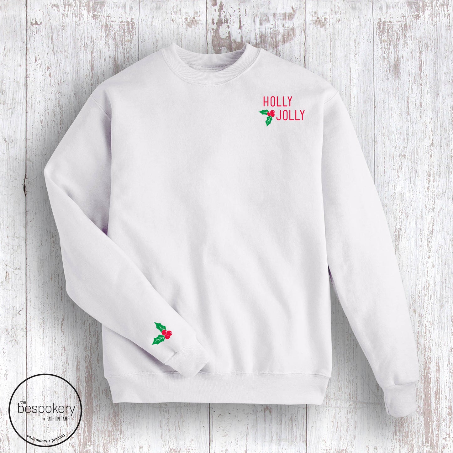Holly Jolly Sweatshirt- White (Adult Only)