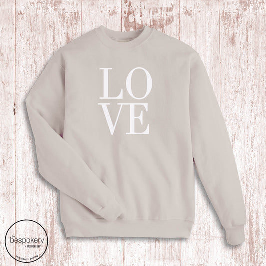 "LOVE" - Sand Sweatshirt (Adult Only)