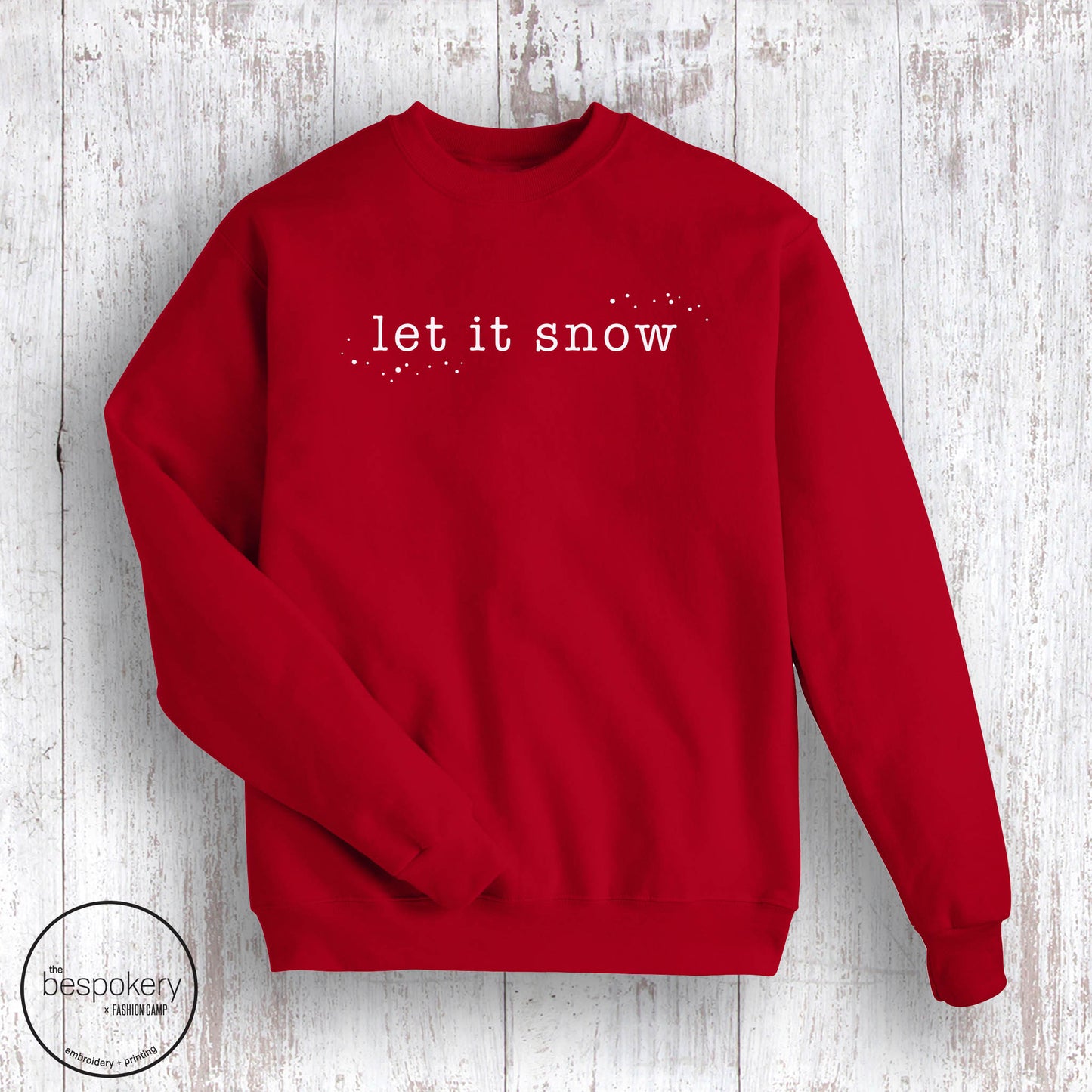 Let It Snow Sweatshirt- Red (Youth + Adult)