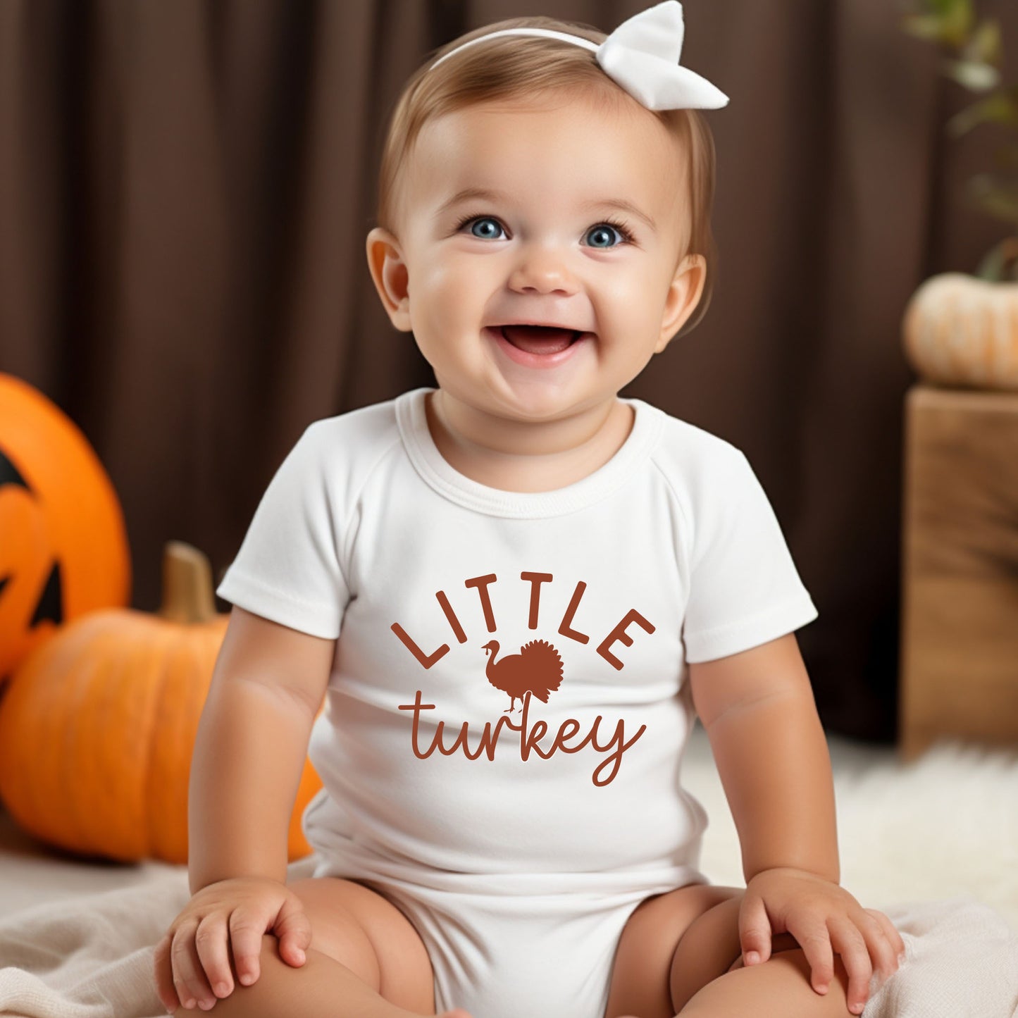 Little Turkey Thanksgiving Baby Babysuit