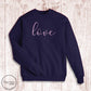 "Love Script" - Navy Sweatshirt
