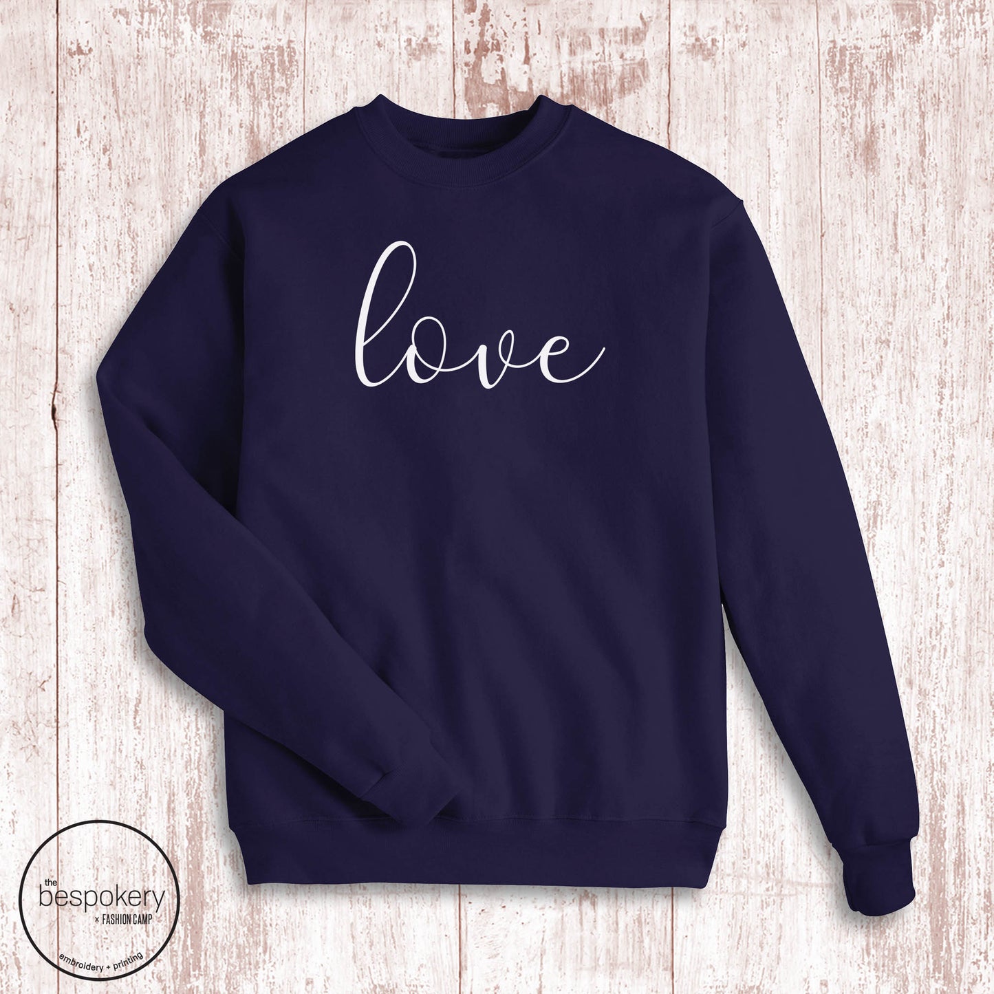 "Love Script" - Navy Sweatshirt
