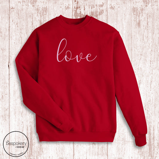 "Love Script" - Red Sweatshirt