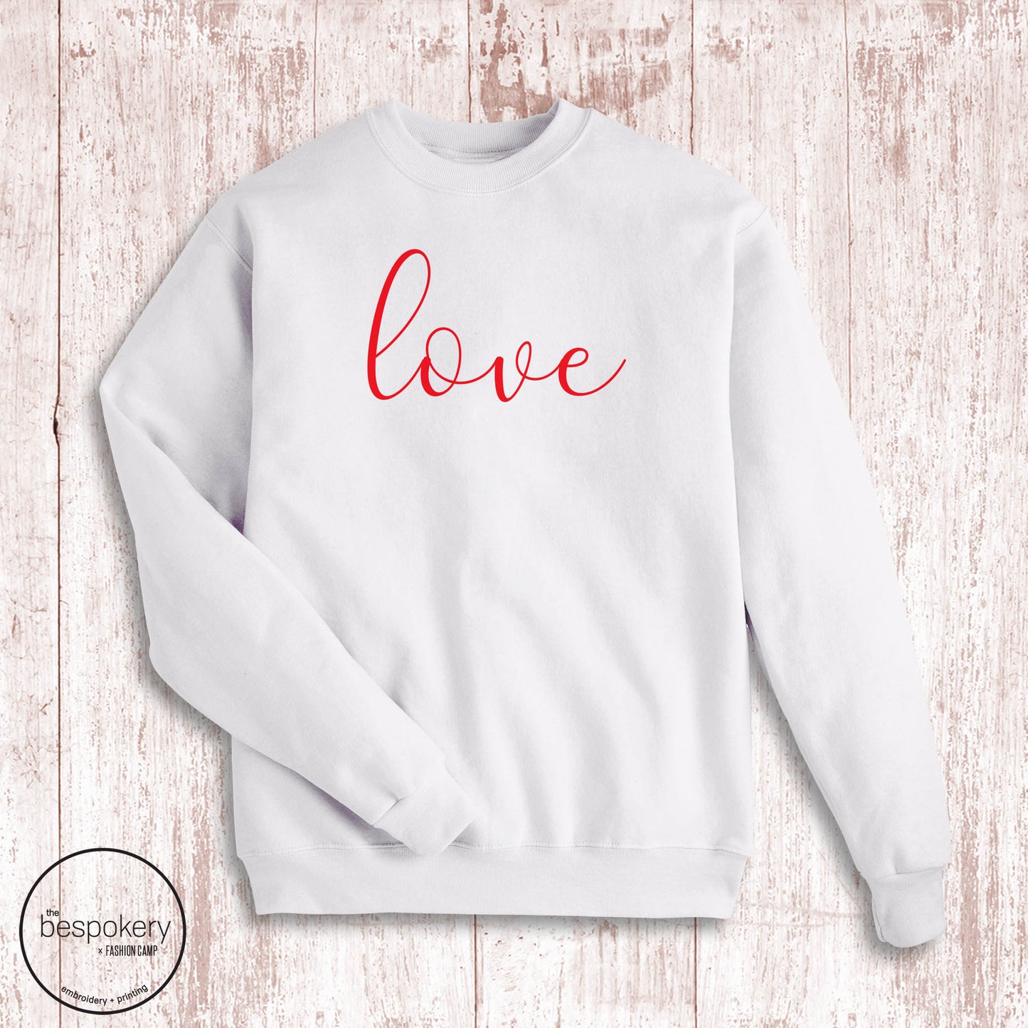 "Love Script" - White Sweatshirt