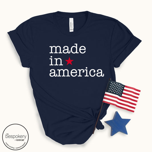"Made in America" - Navy T-shirt