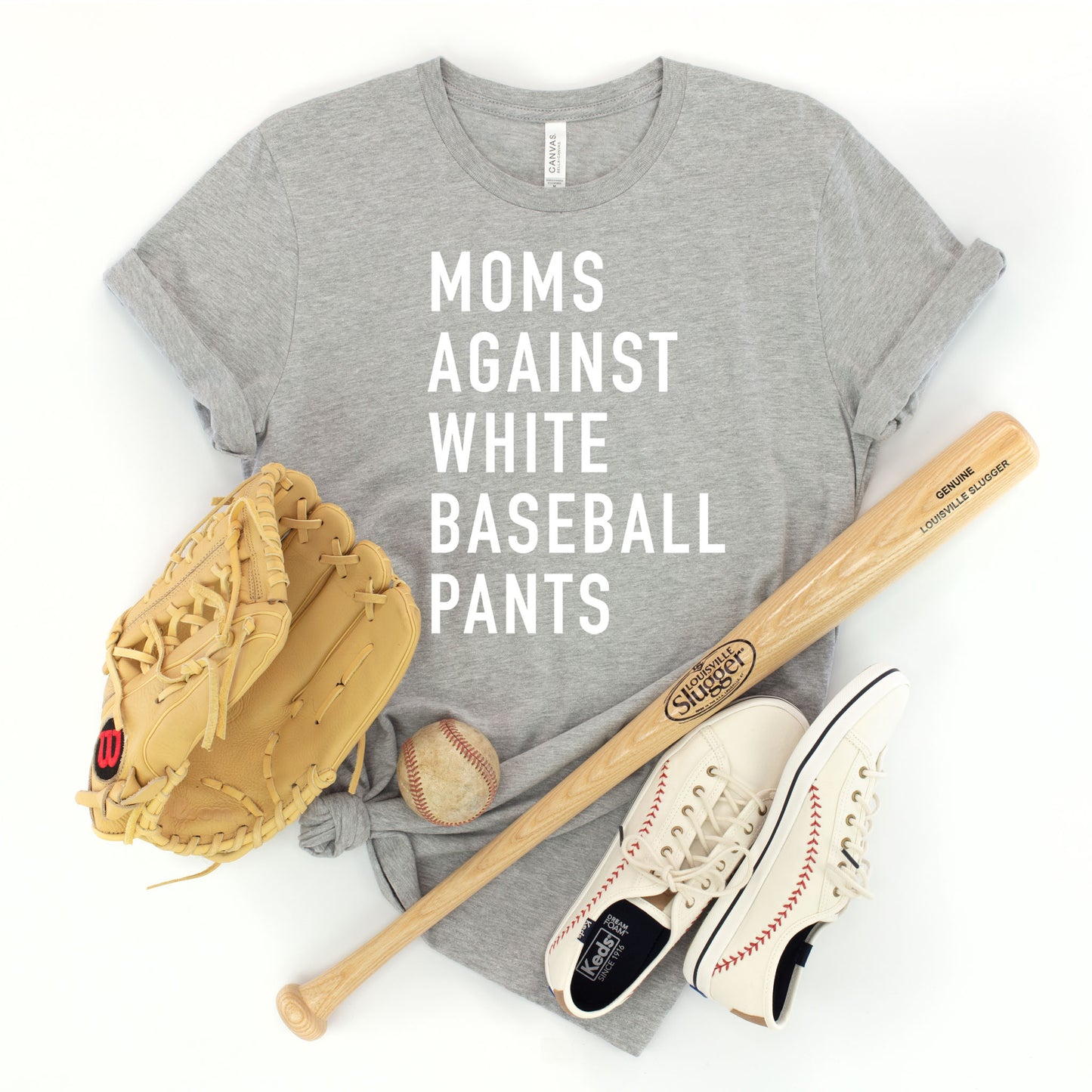 Moms Against White Baseball Pants T-shirt