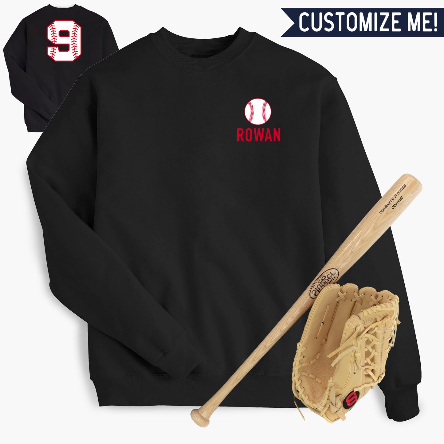 Mom's Jersey + CUSTOM Name & Number Sweatshirt
