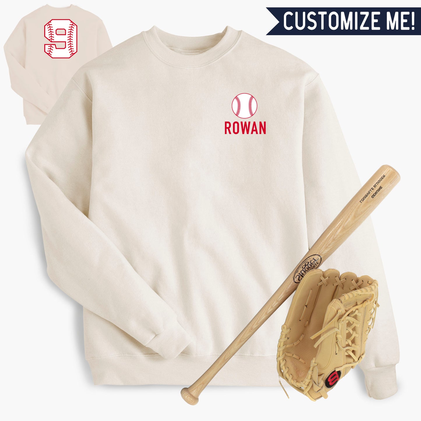 Mom's Jersey + CUSTOM Name & Number Sweatshirt