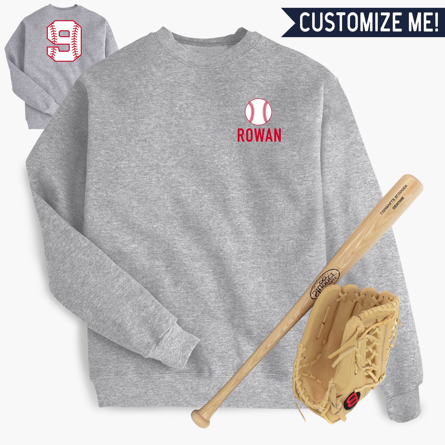 Mom's Jersey + CUSTOM Name & Number Sweatshirt