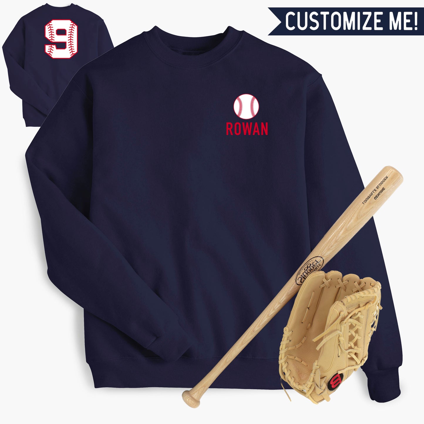 Mom's Jersey + CUSTOM Name & Number Sweatshirt