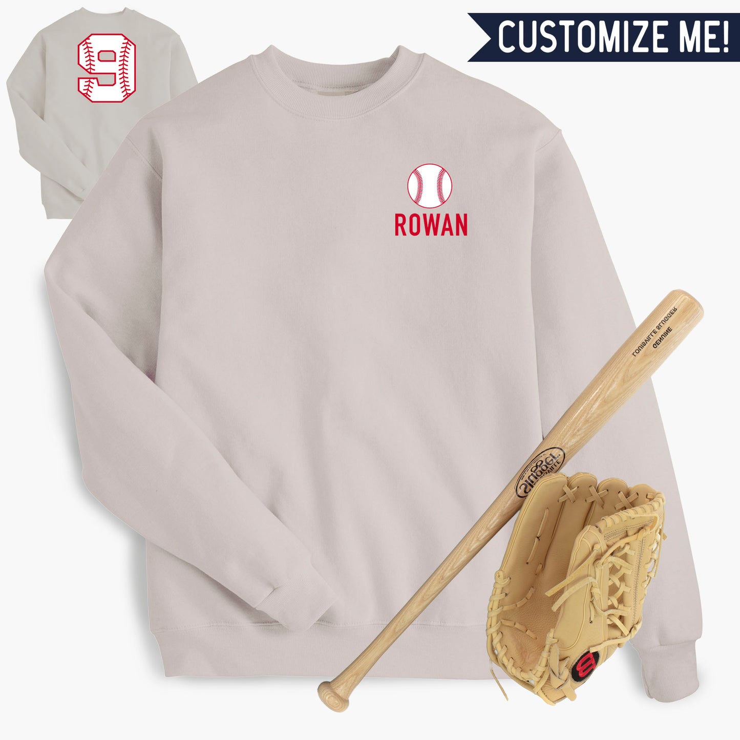 Mom's Jersey + CUSTOM Name & Number Sweatshirt