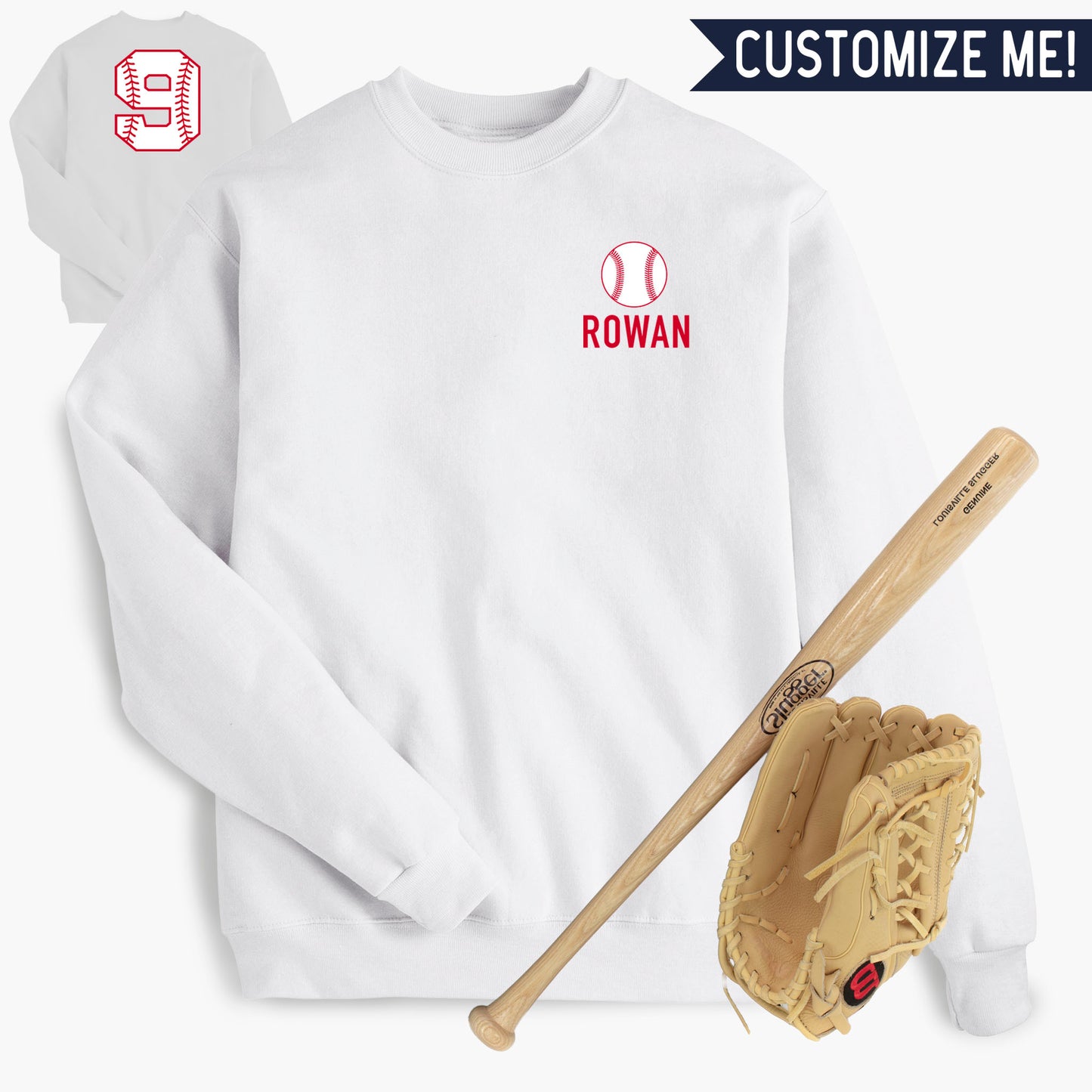 Mom's Jersey + CUSTOM Name & Number Sweatshirt