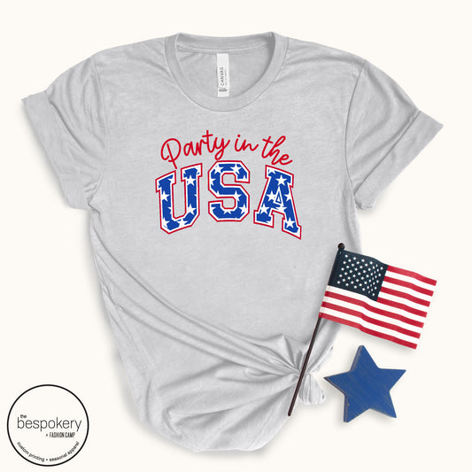 "Party in the USA" - Heather Grey T-shirt