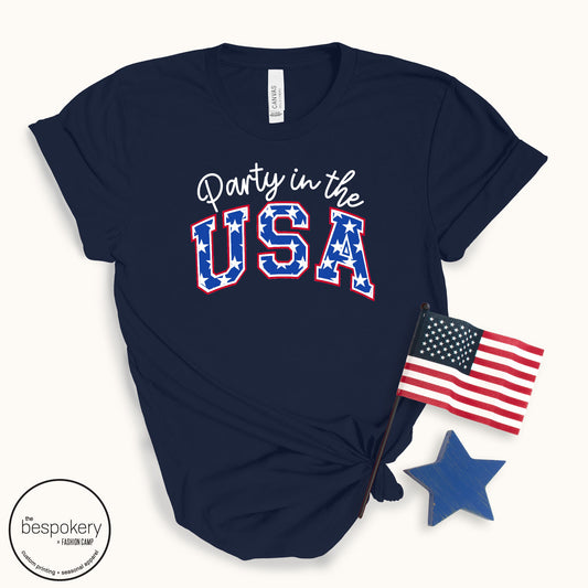 "Party in the USA" - Navy T-shirt