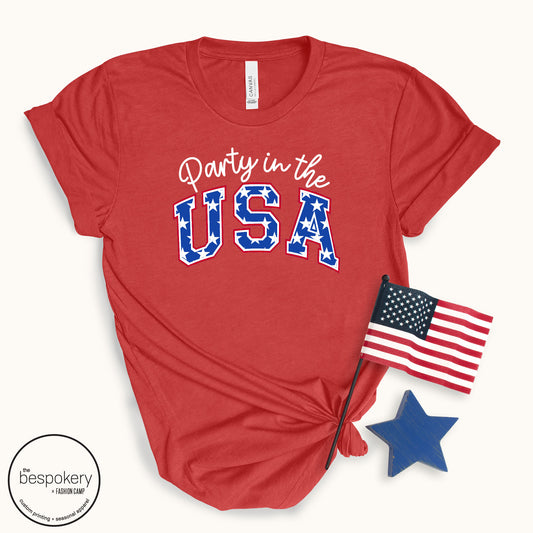 "Party in the USA" - Heather Red T-shirt