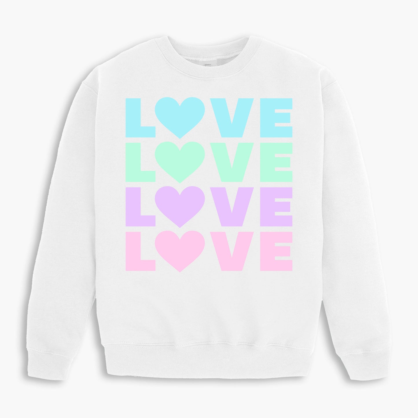 Love Pastel Valentine's Sweatshirt