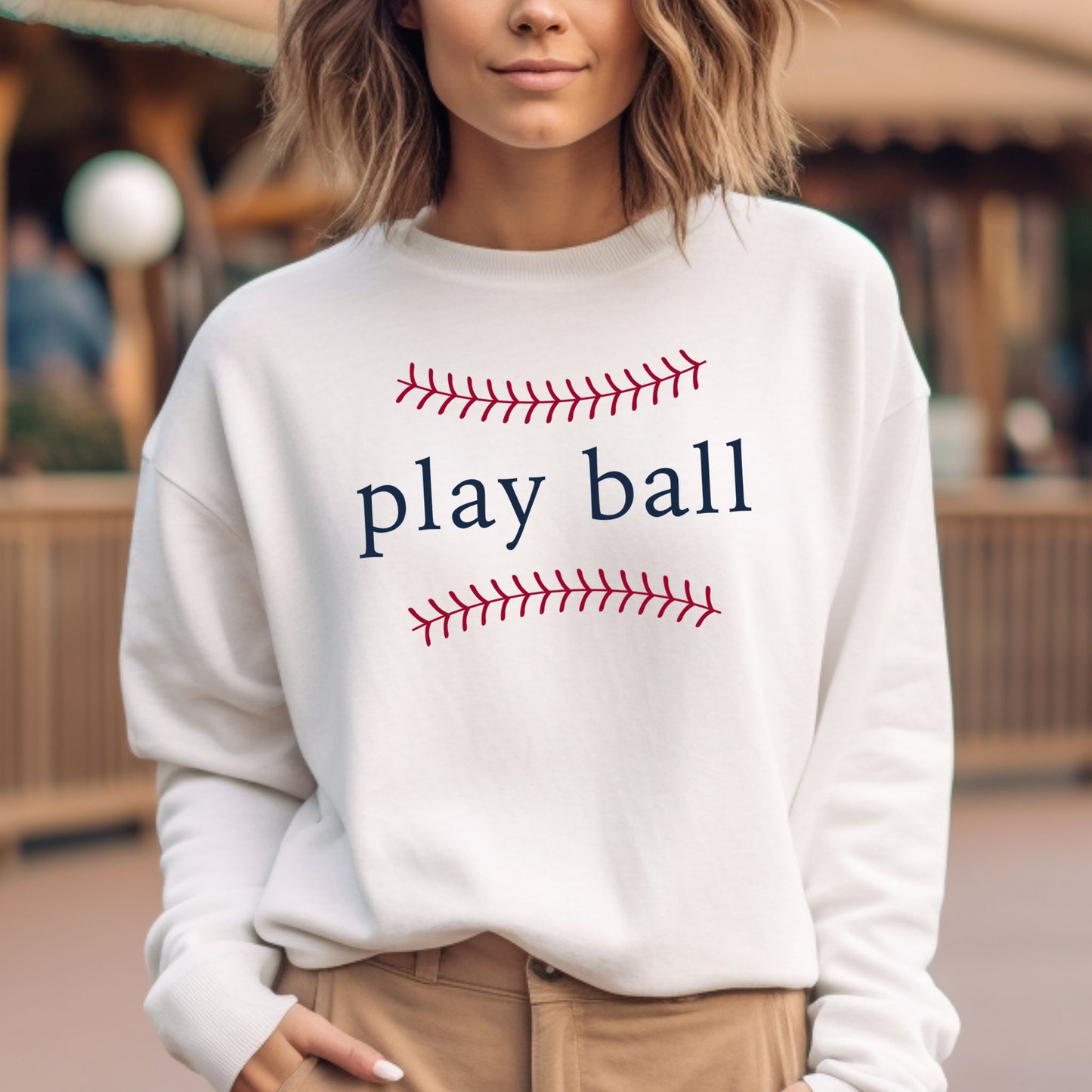 Play Ball Adult Sweatshirt