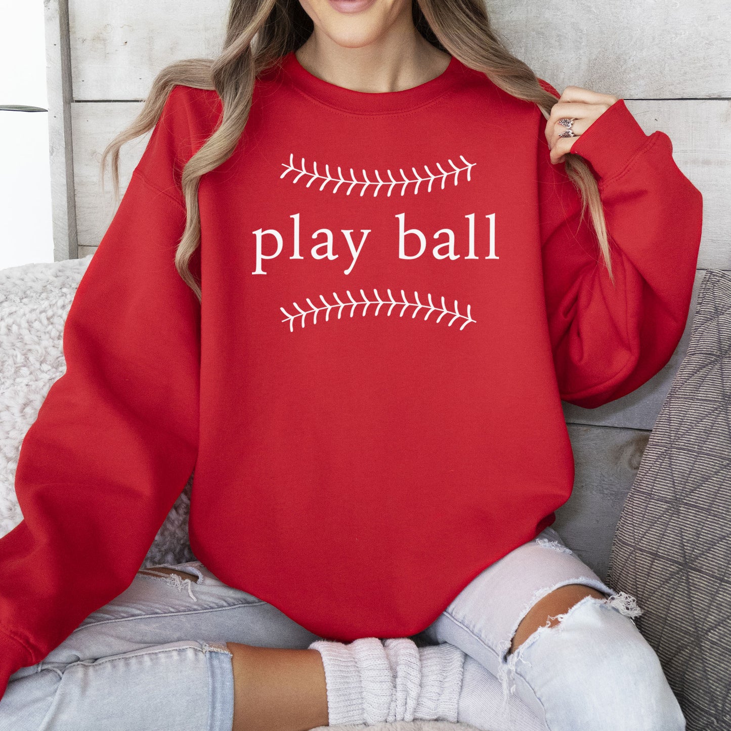Play Ball Adult Sweatshirt