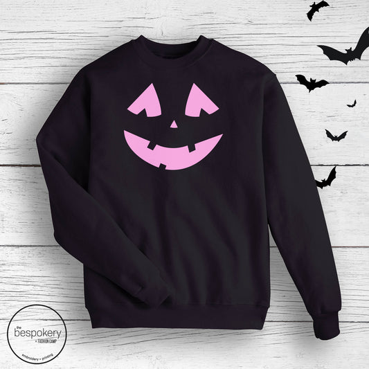 "Pumpkin Face" - Black Sweatshirt